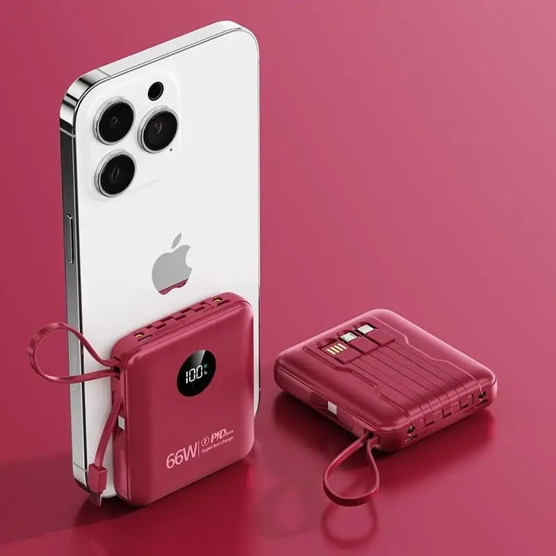 Power Bank Premium con cables integrados y carga rápida