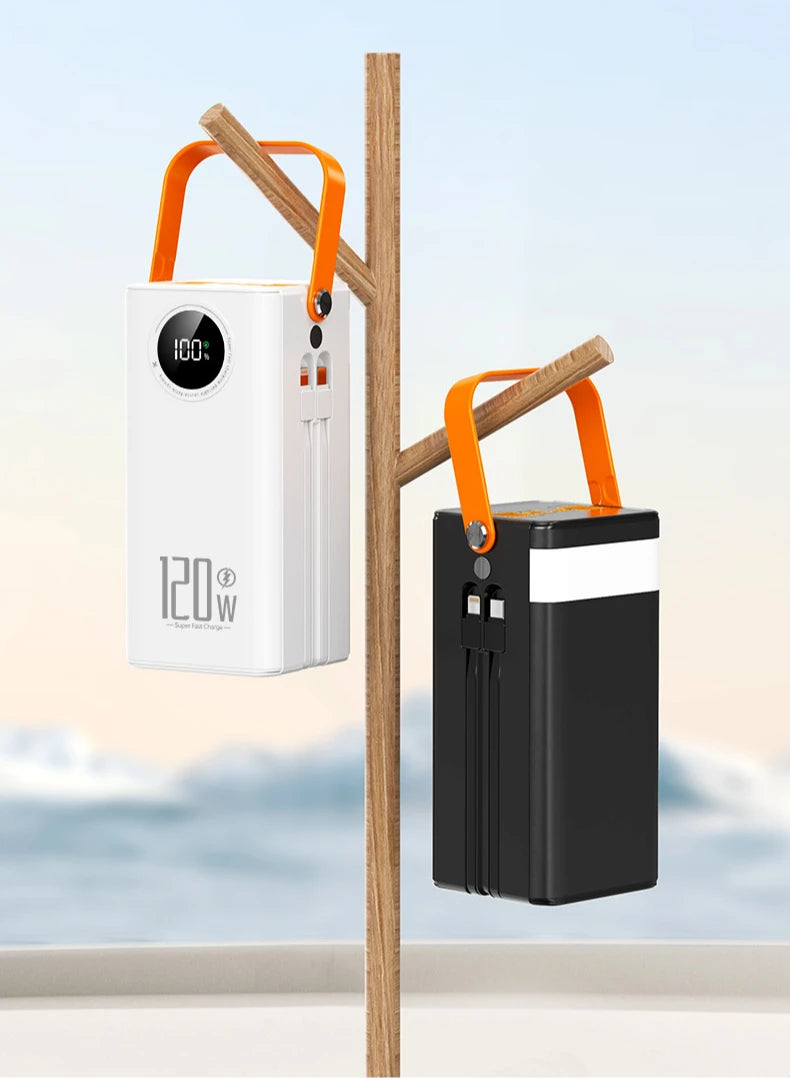 Premium Power Bank with 4 Built in Cables for Outdoor & Travel