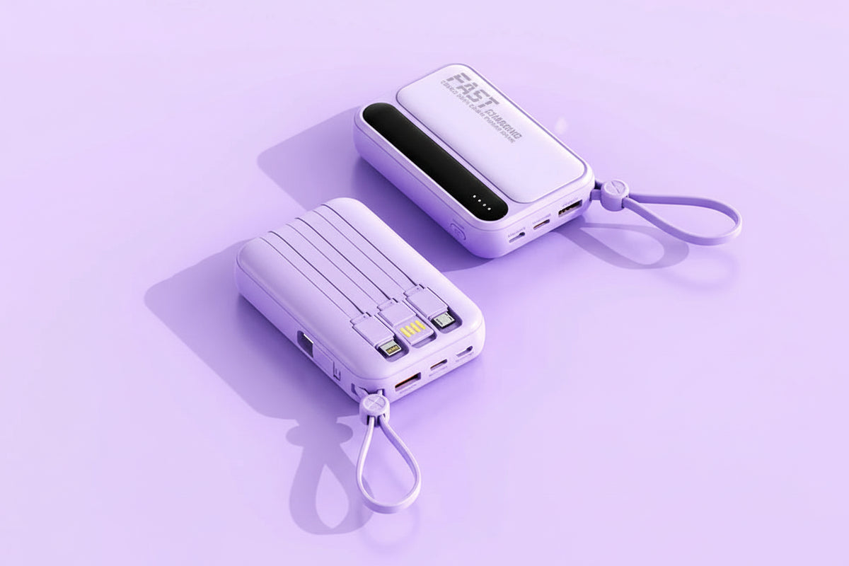 Power Bank Premium con cables 4 en 1 y pantalla digital