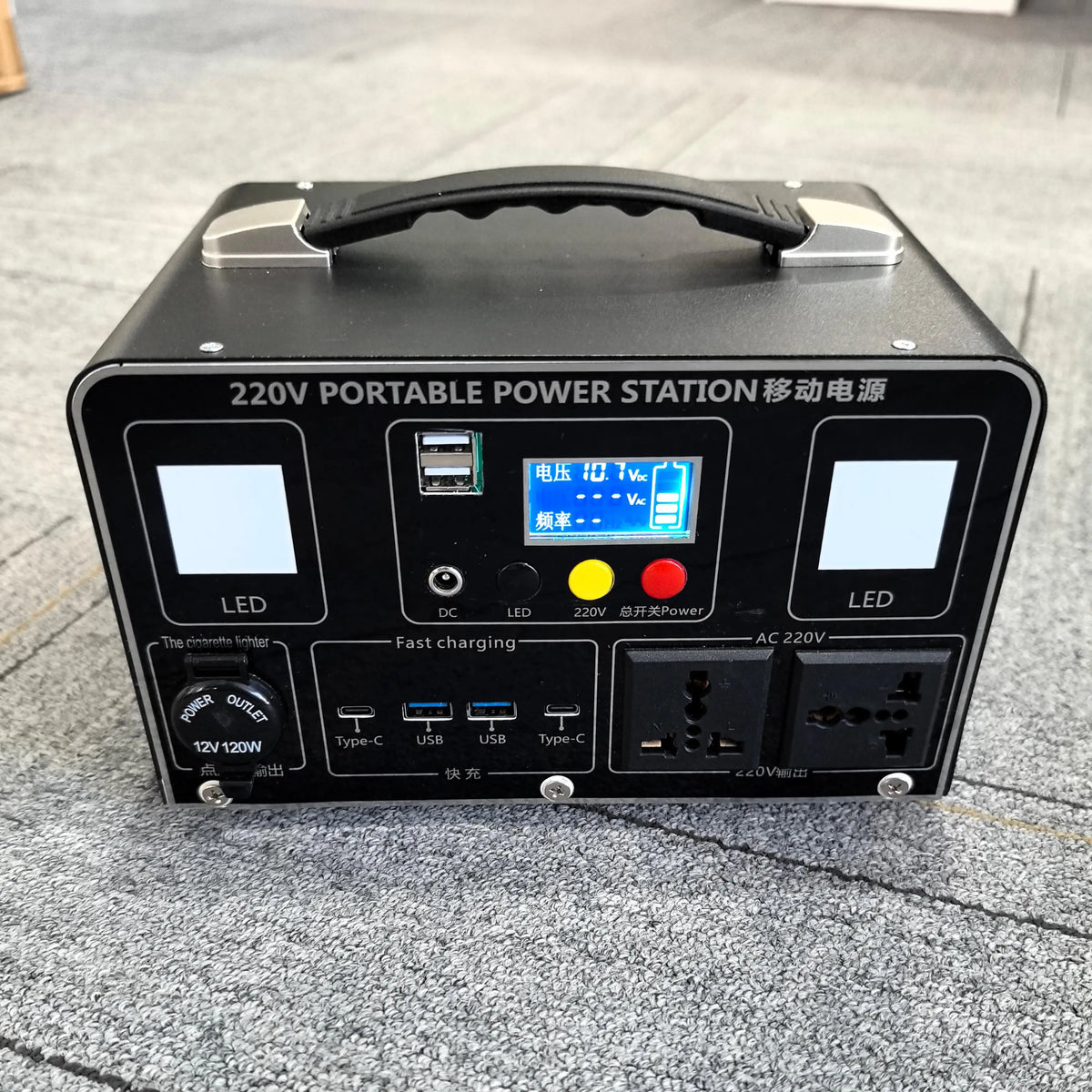 Estación de energía portátil premium con carga rápida para camping y laptop