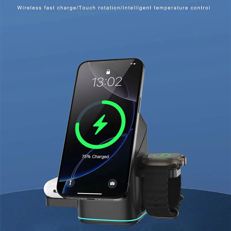 Premium Qi2 Magnetic 3 in 1 Wireless Charing Stand
