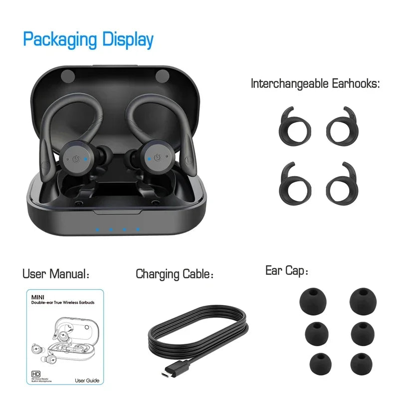 Auriculares deportivos inalámbricos resistentes al agua de primera calidad