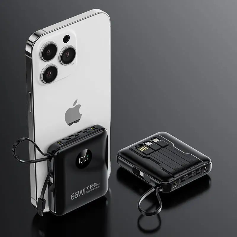 Power Bank Premium con cables integrados y carga rápida