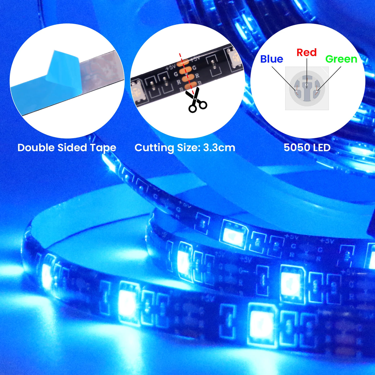 Premium Battery powered RGB LED Strip Lights
