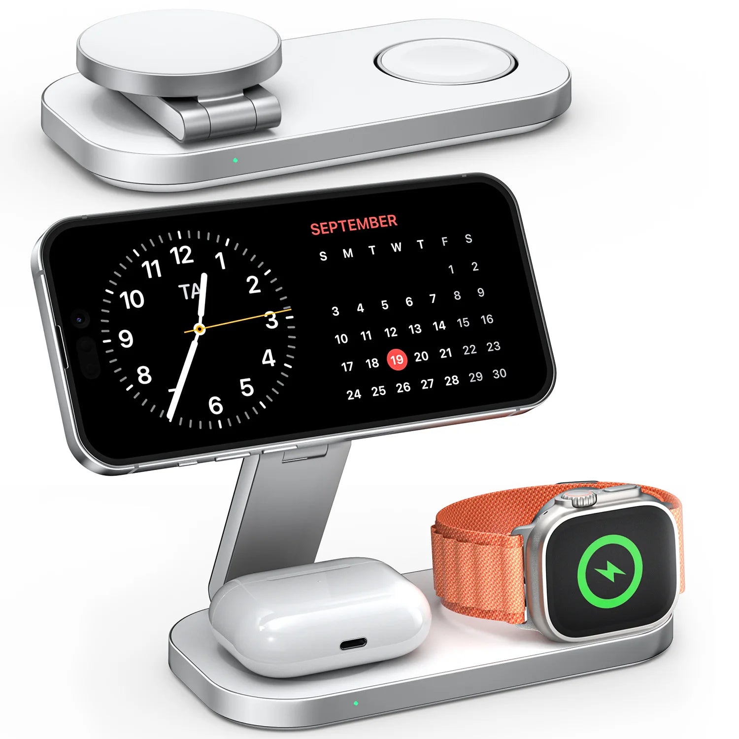 Premium Qi2 3 in 1 Foldable Magnetic Wireless Charger Stand