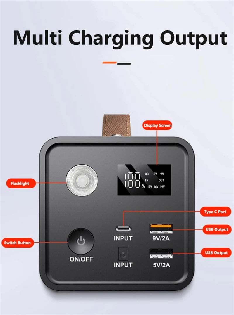 Premium Portable Power Station with AC Outlet & Fast Charging