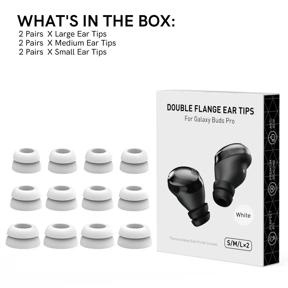 Premium Silicone Ear Tips for Wireless Earbuds