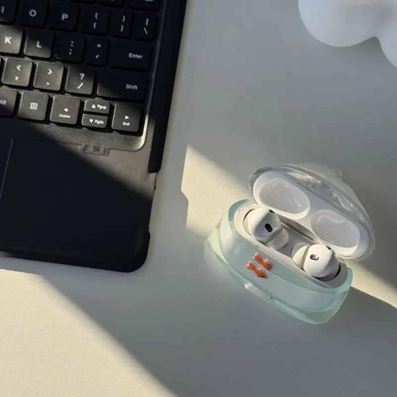 Premium Liquid Cute Fish Silicone Earbuds Case