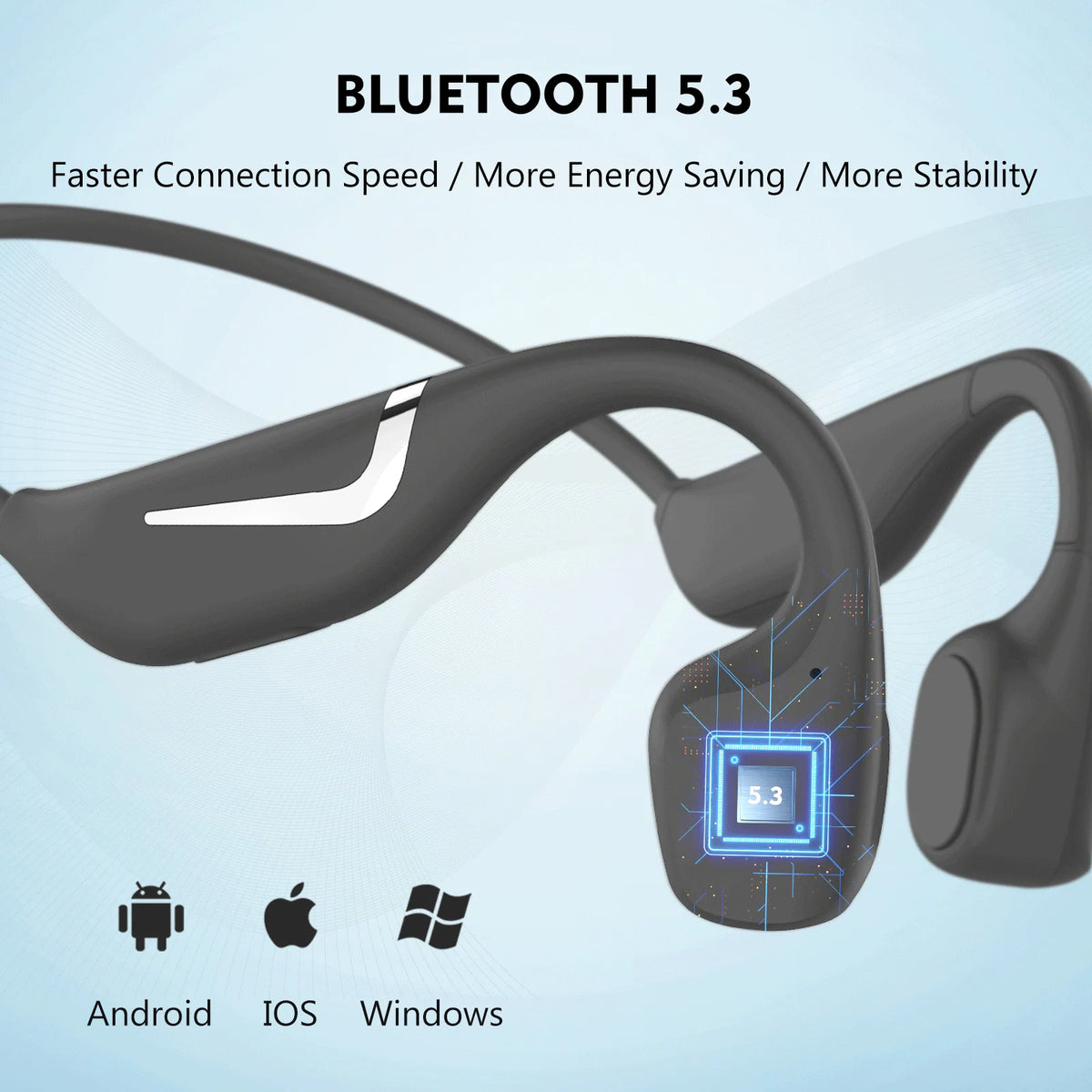 Premium Bone Conduction Bluetooth Headphones for Sports & Cycling