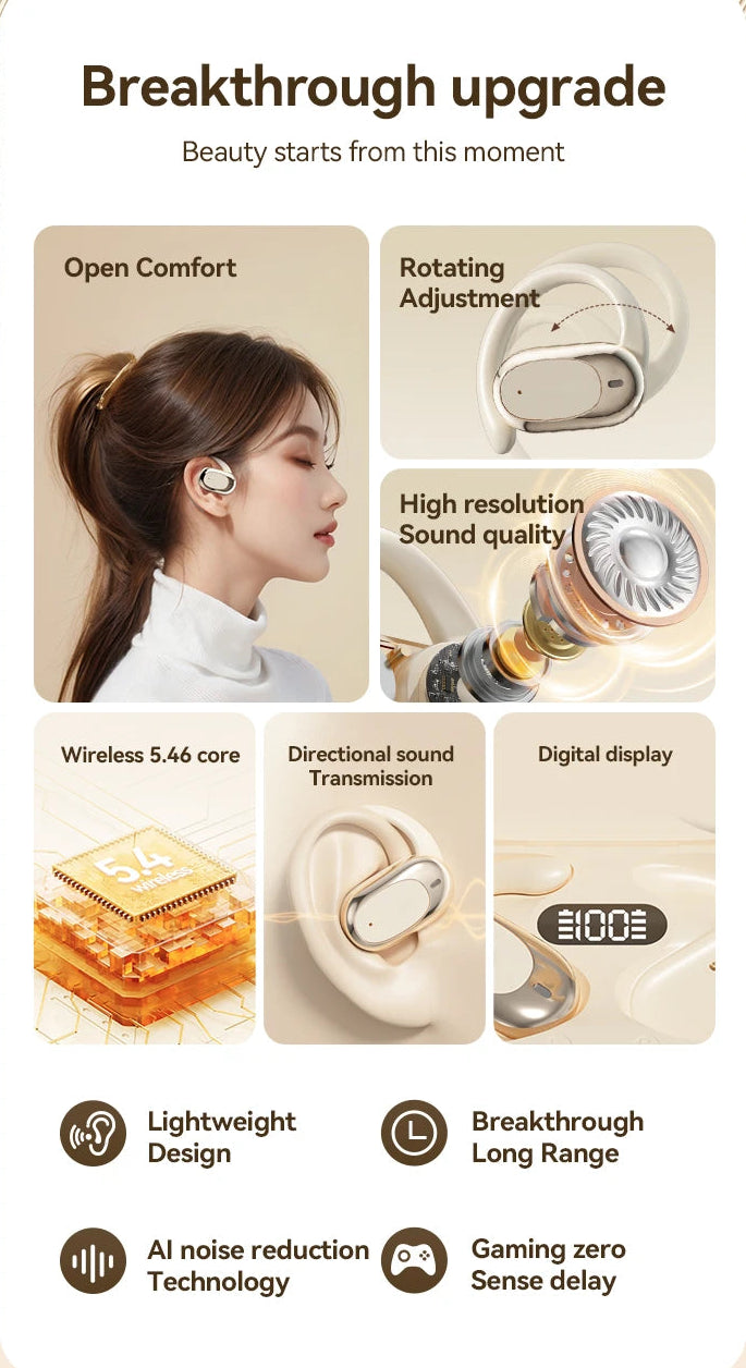 Premium Open Ear True Wireless Earbuds