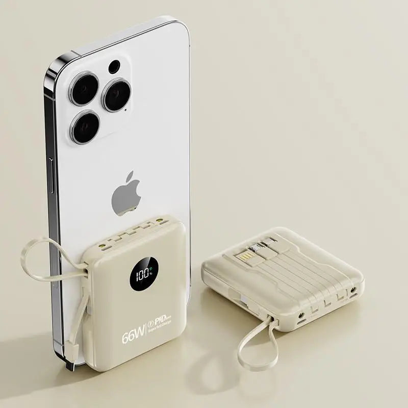 Power Bank Premium con cables integrados y carga rápida