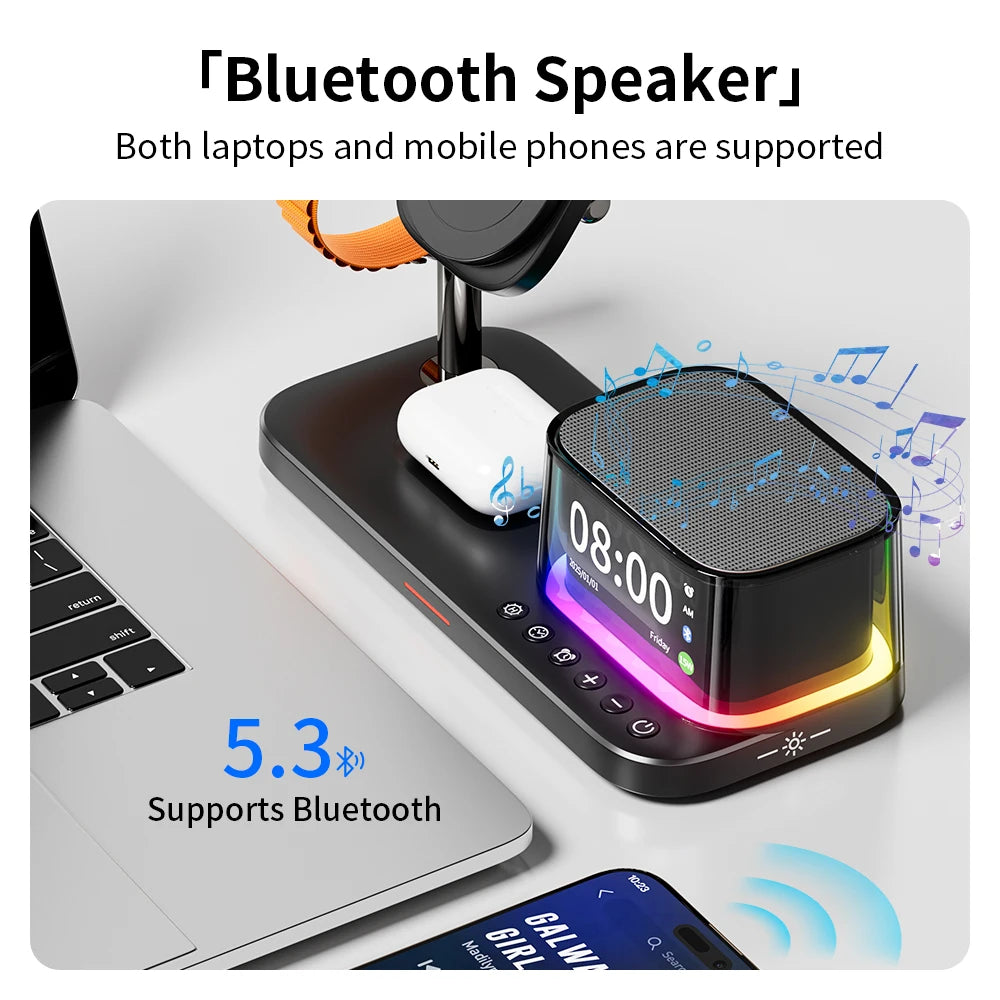Premium Qi2 Magnetic Foldable 3 in 1 Magnetic Charging Station