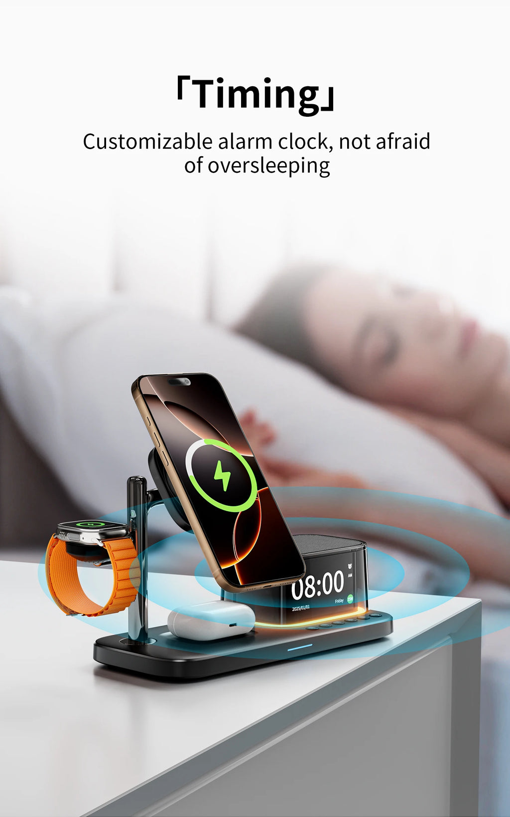 Cargador inalámbrico premium 5 en 1 Qi2