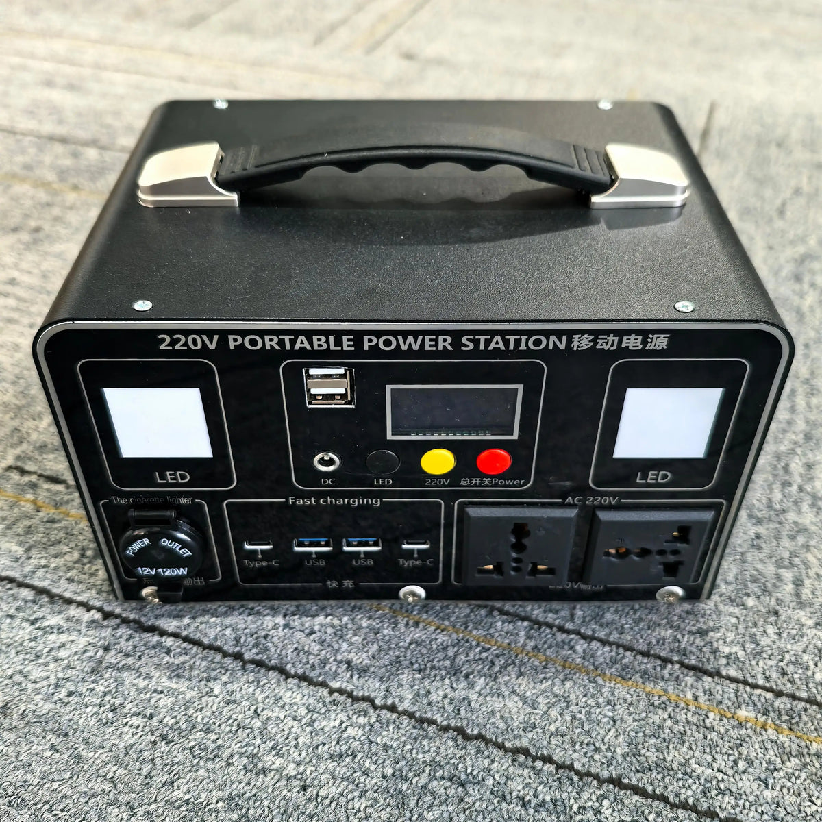 Estación de energía portátil premium con carga rápida para camping y laptop