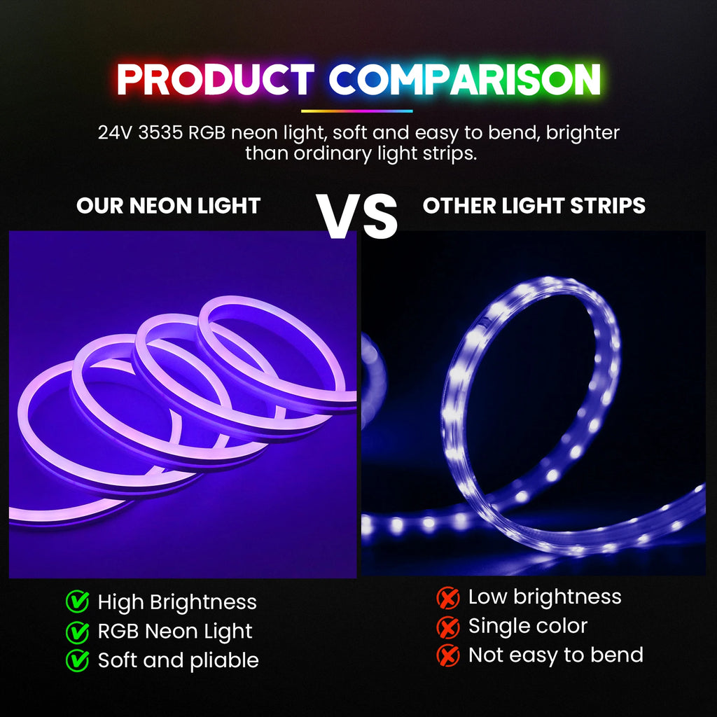 Premium RGB LED Neon LED Strip Light with Music Sync