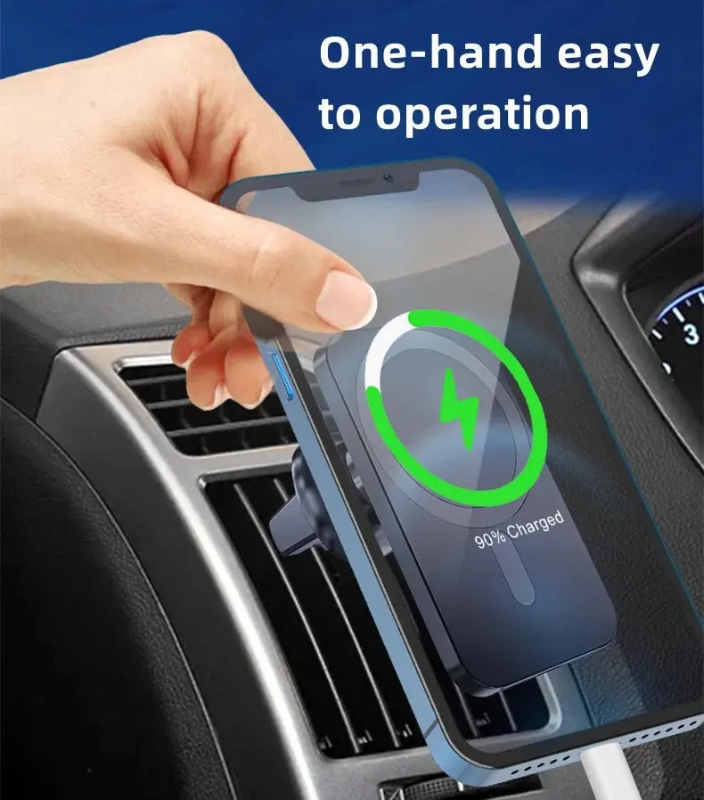 Soporte de carga inalámbrica magnética MagSafe premium para coche