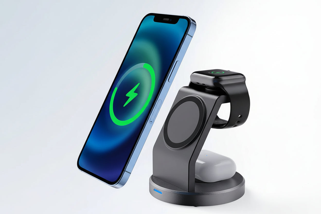 Premium 3 in 1 MagSafe Magnetic Wireless Charging Stand