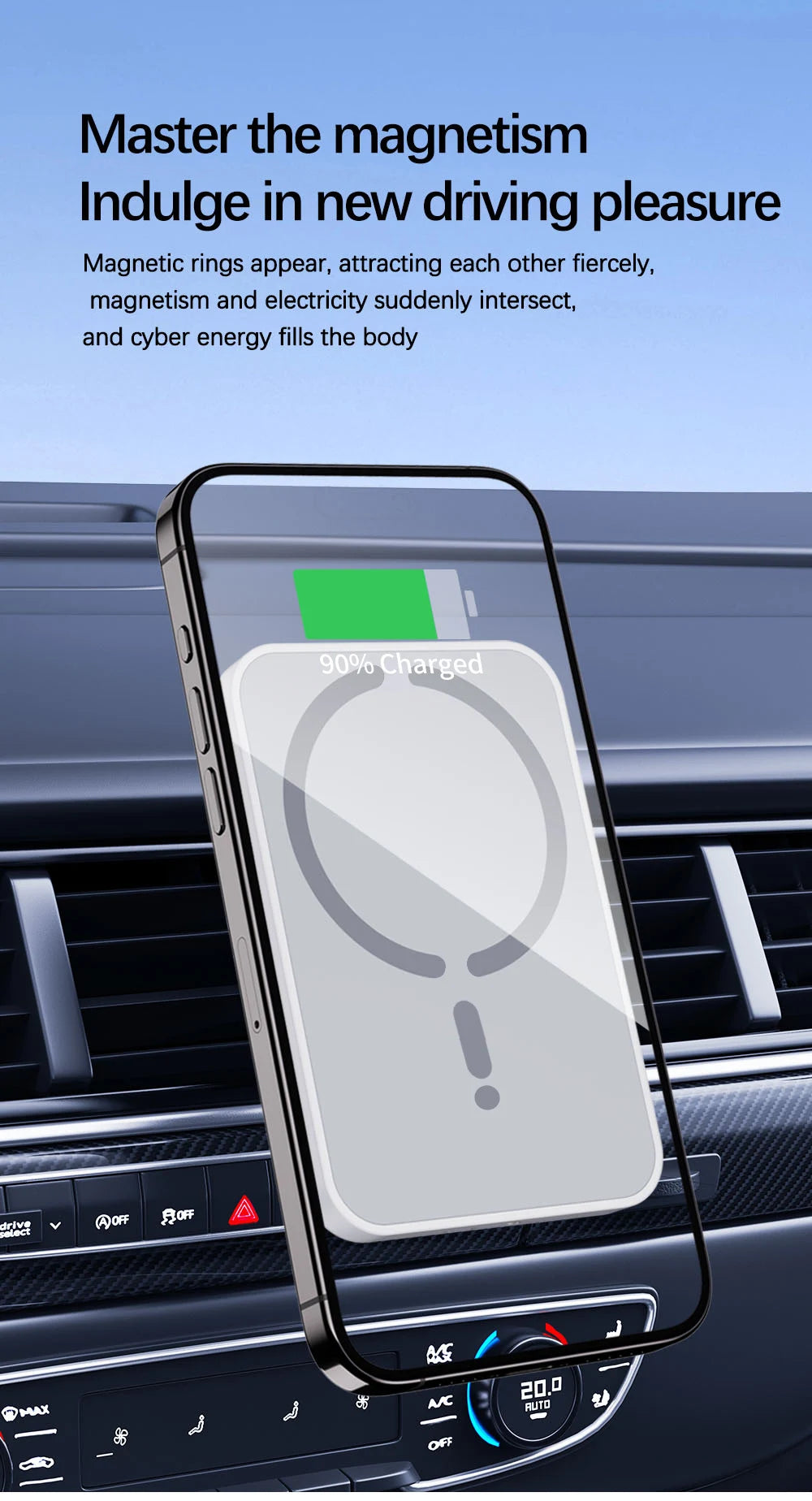 Premium Magnetic Wireless Car Charger Mount