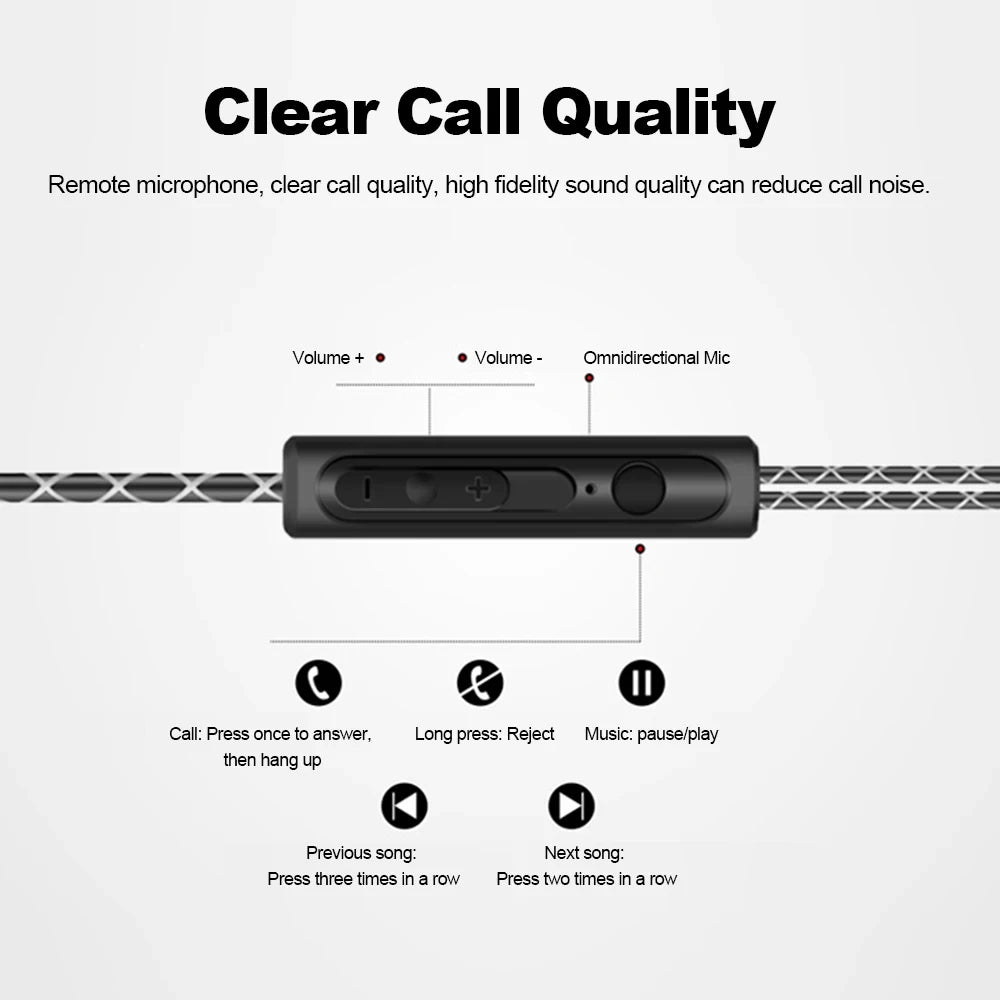 Premium Wired Sports Earbuds with Ear Hooks