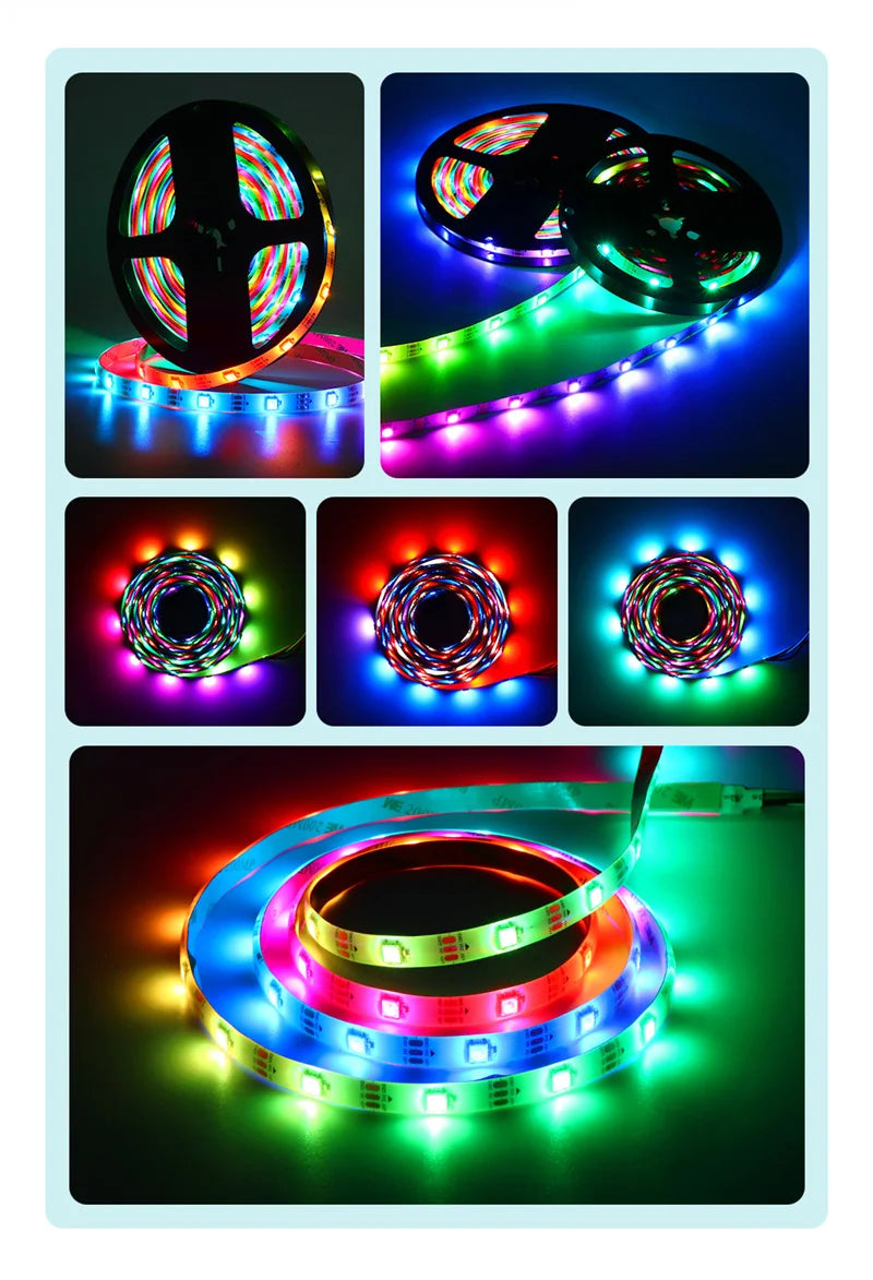 Tiras de luces LED inteligentes Premium RGBIC Dreamcolor con sincronización musical