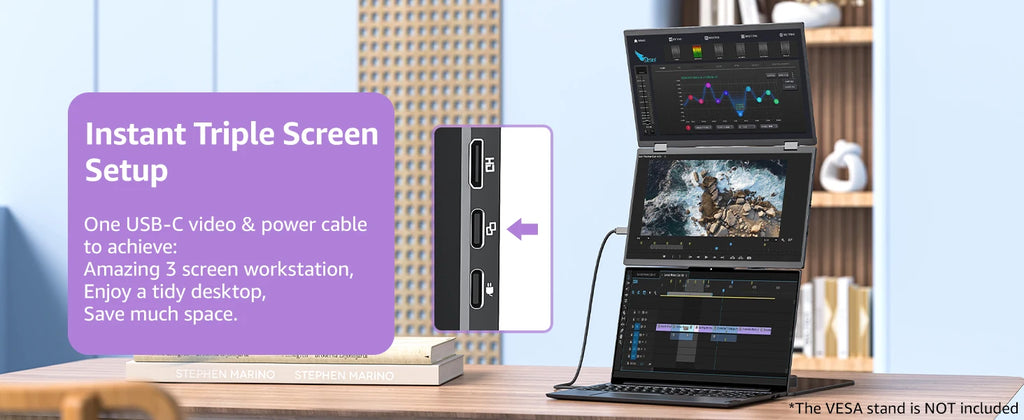 Premium 15.6 Inch Dual Portable Monitor