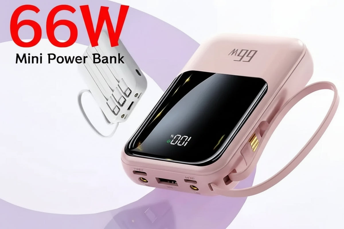 Power Bank premium con cables integrados