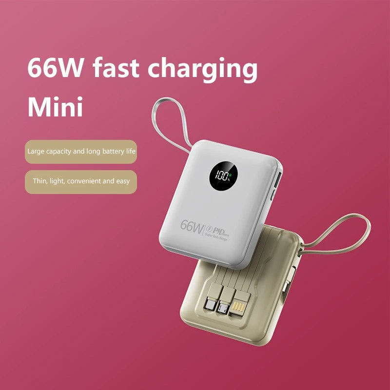 Power Bank Premium con cables integrados y carga rápida
