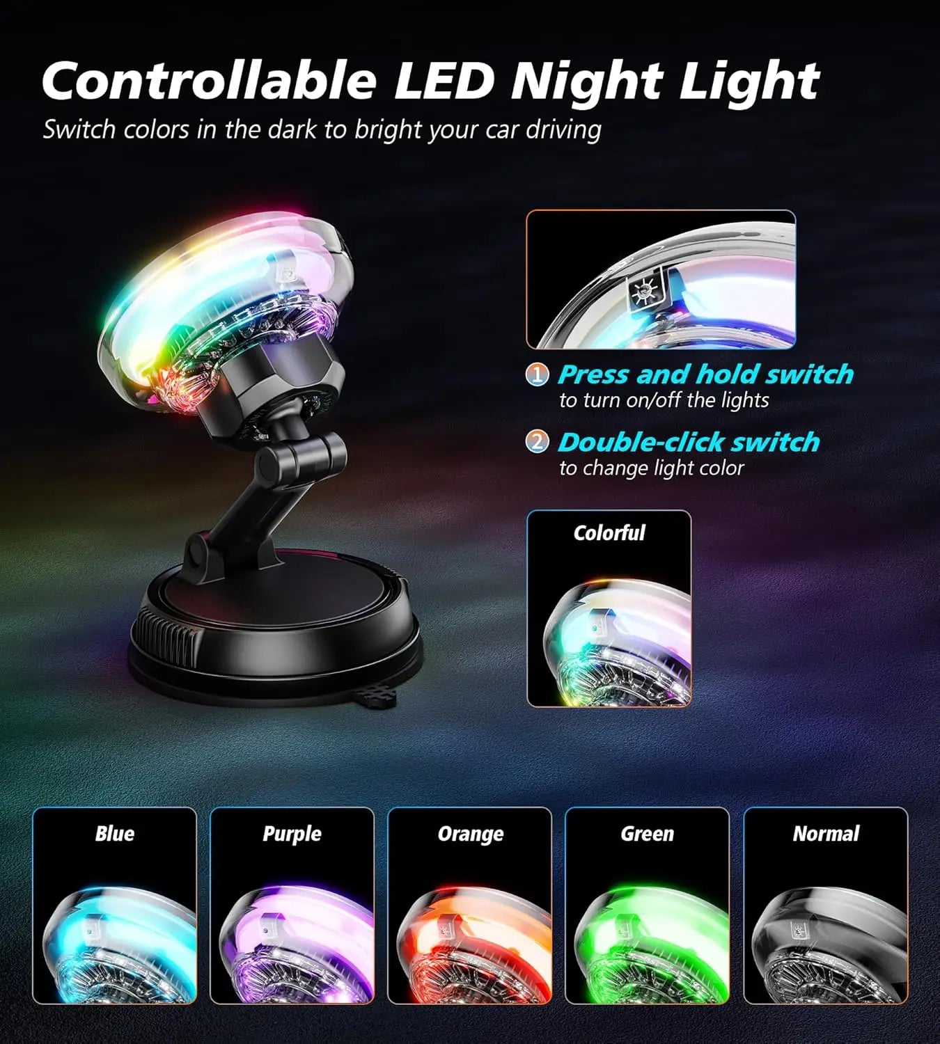 Premium Qi2 Magnetic Wireless Car Mount Charger with Cooling Fan