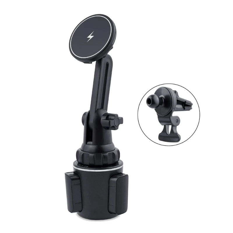Premium MagSafe Wireless Car Charger Cup Holder Mount