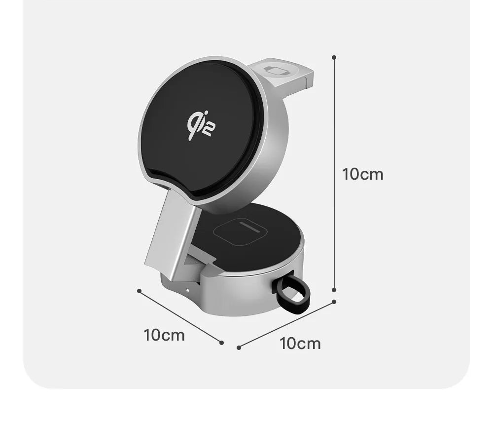 Premium Qi2 3 in 1 Foldable Magnetic Wireless Charger Stand
