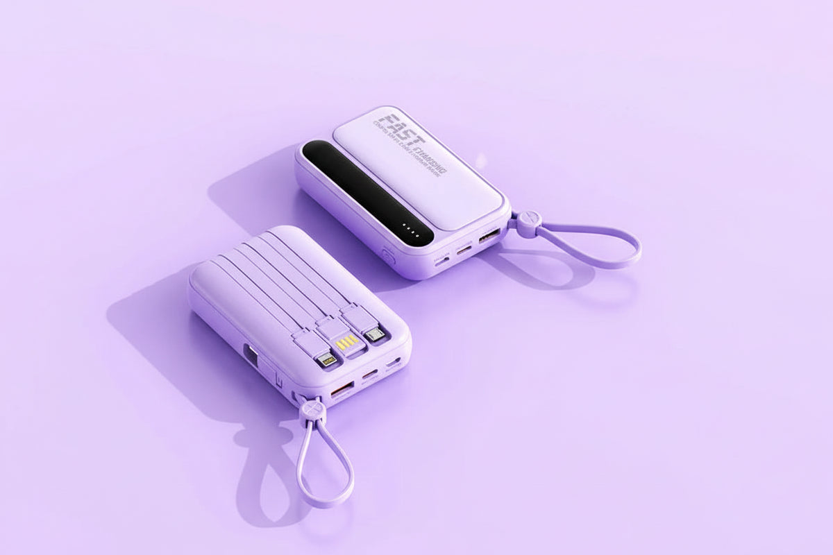 Power Bank Premium con cables 4 en 1 y pantalla digital
