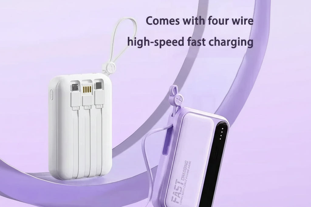 Power Bank Premium con cables 4 en 1 y pantalla digital