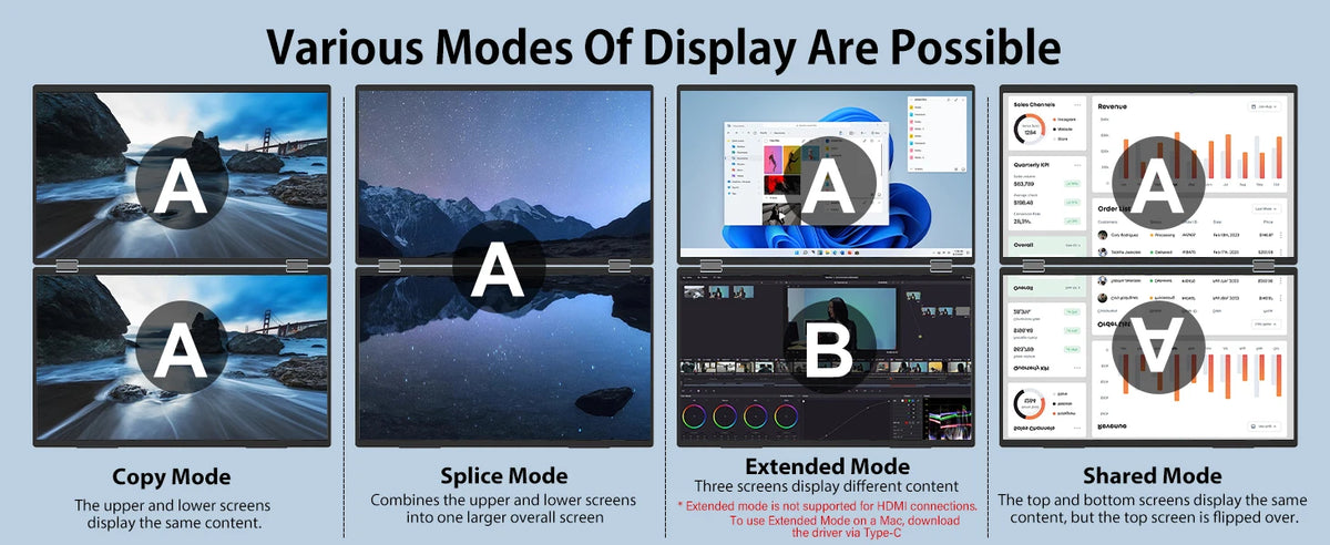 Premium 15.6 Inch Dual Portable Monitor