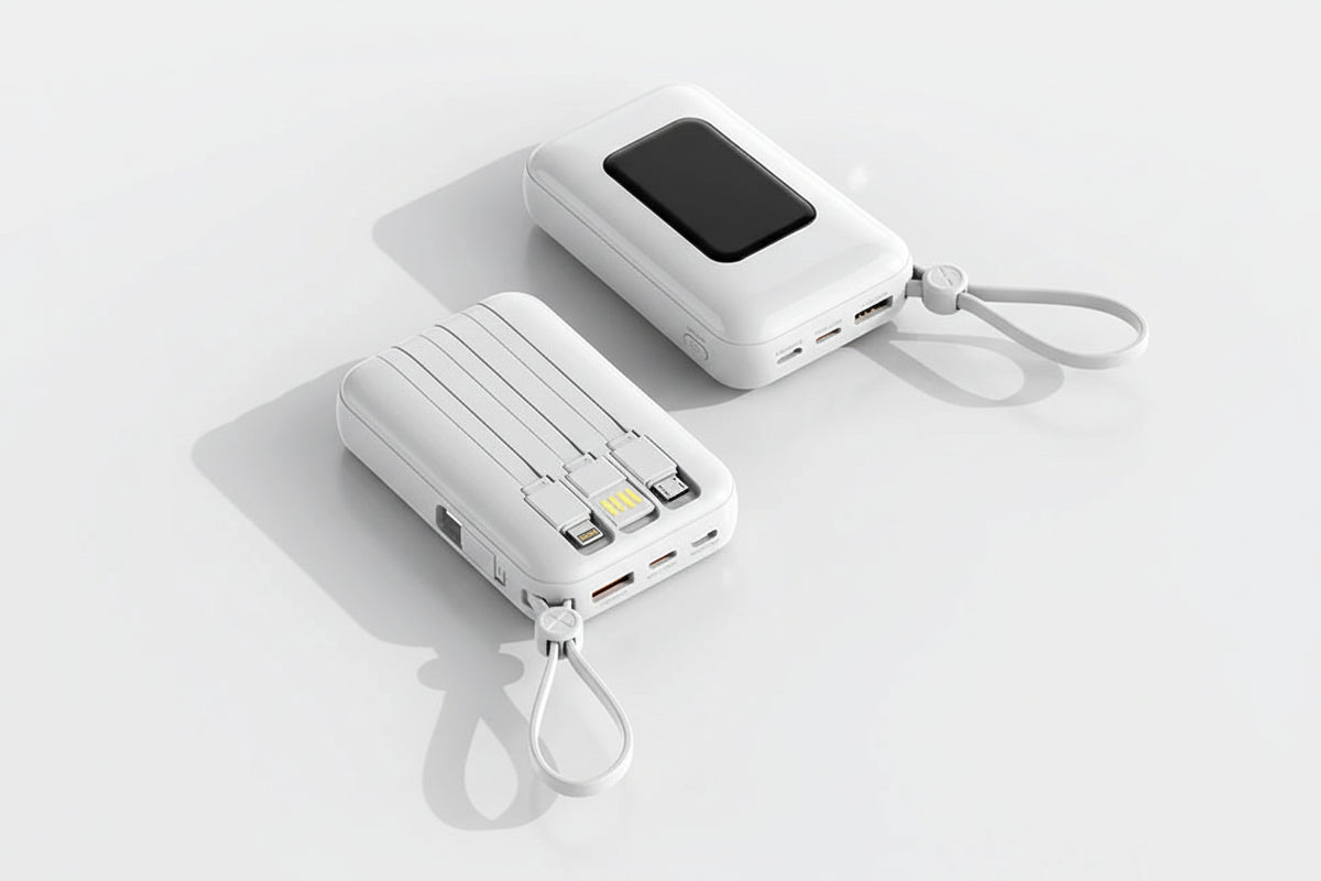 Power Bank Premium con cables 4 en 1 y pantalla digital