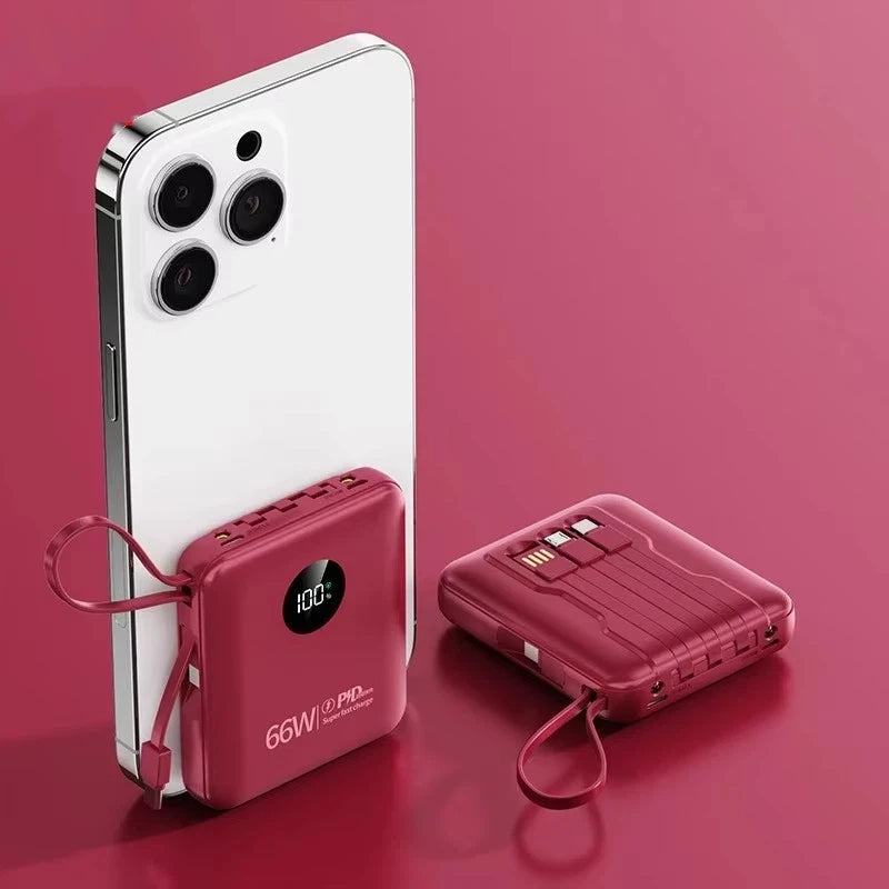 Power Bank Premium con cables integrados y carga rápida