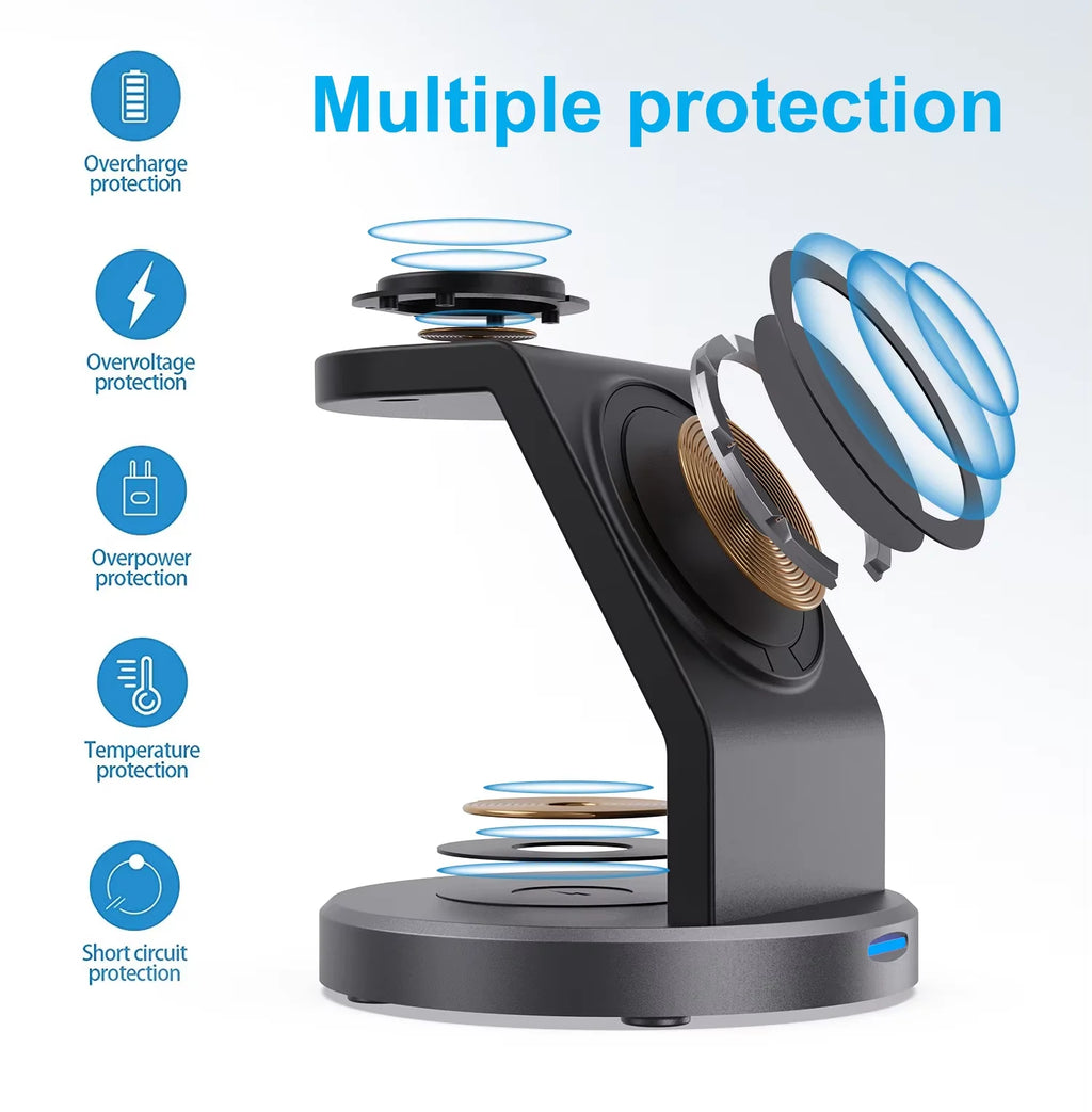 Premium 3 in 1 MagSafe Magnetic Wireless Charging Stand