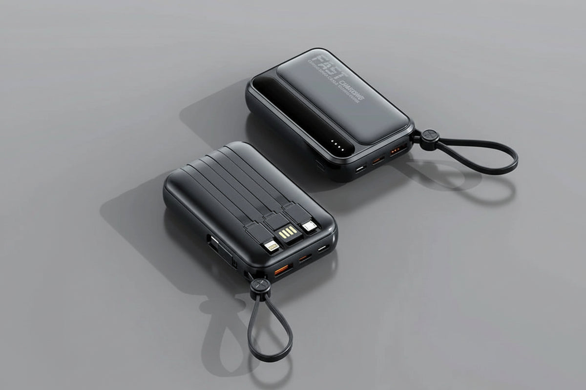 Power Bank Premium con cables 4 en 1 y pantalla digital