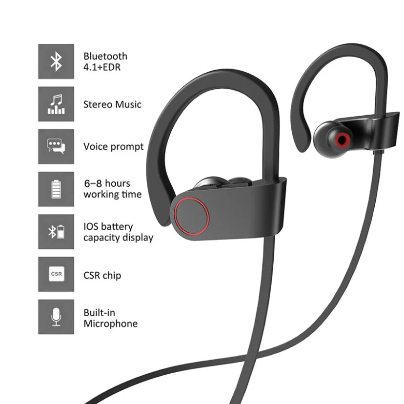 Auriculares deportivos inalámbricos premium con banda magnética para el cuello
