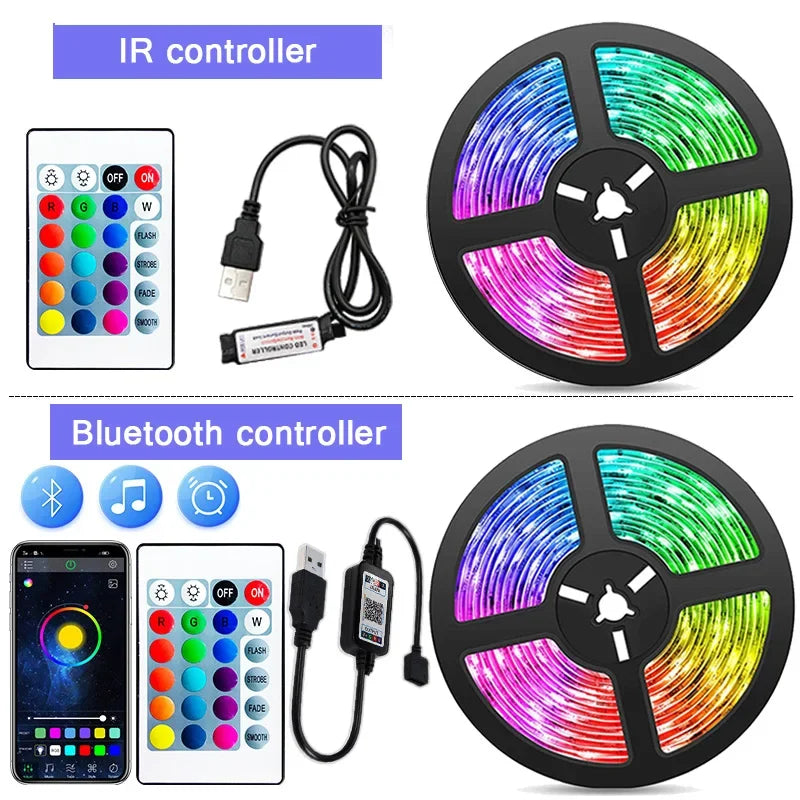 Tiras de luces LED RGB premium con sincronización de música