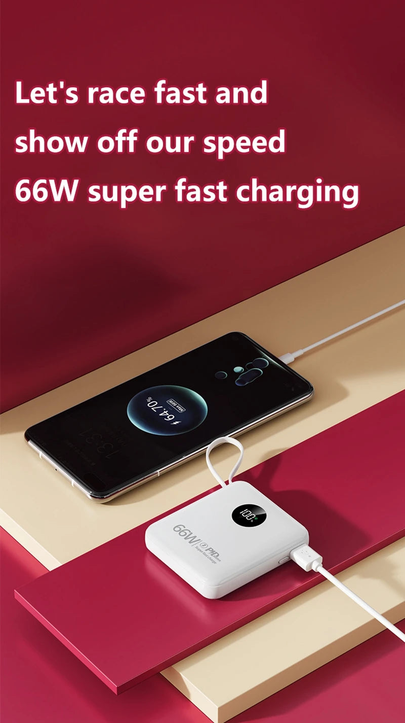 Power Bank Premium con cables integrados y carga rápida