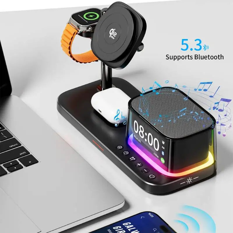 Premium Qi2 Magnetic Foldable 3 in 1 Magnetic Charging Station