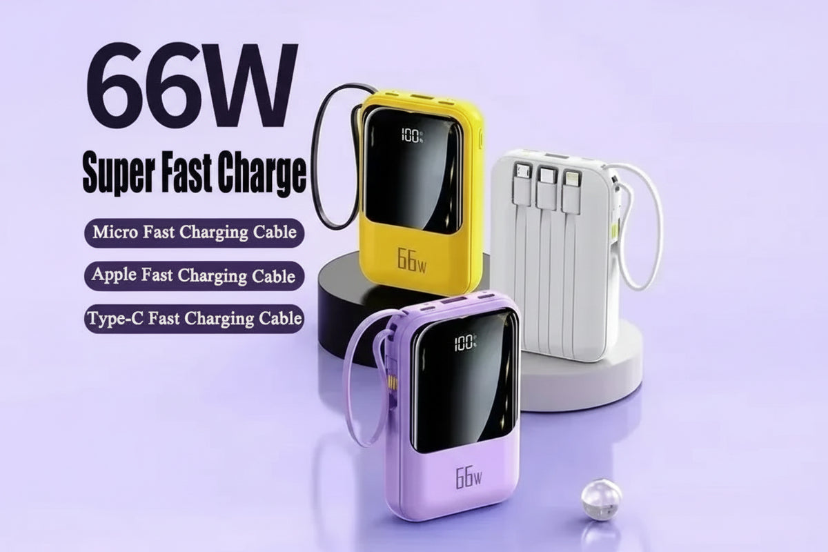 Power Bank premium con cables integrados