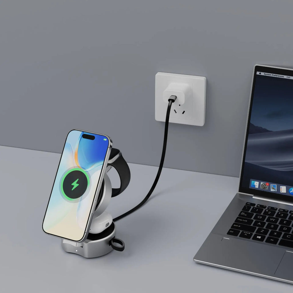 Premium Qi2 3 in 1 Foldable Magnetic Wireless Charger Stand