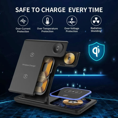 Premium 3 in 1 Foldable Wireless Travel Charger Stand