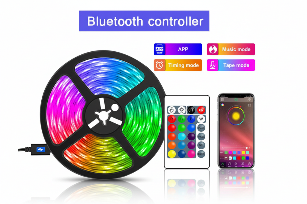 Bluetooth LED Strip with Text Labels