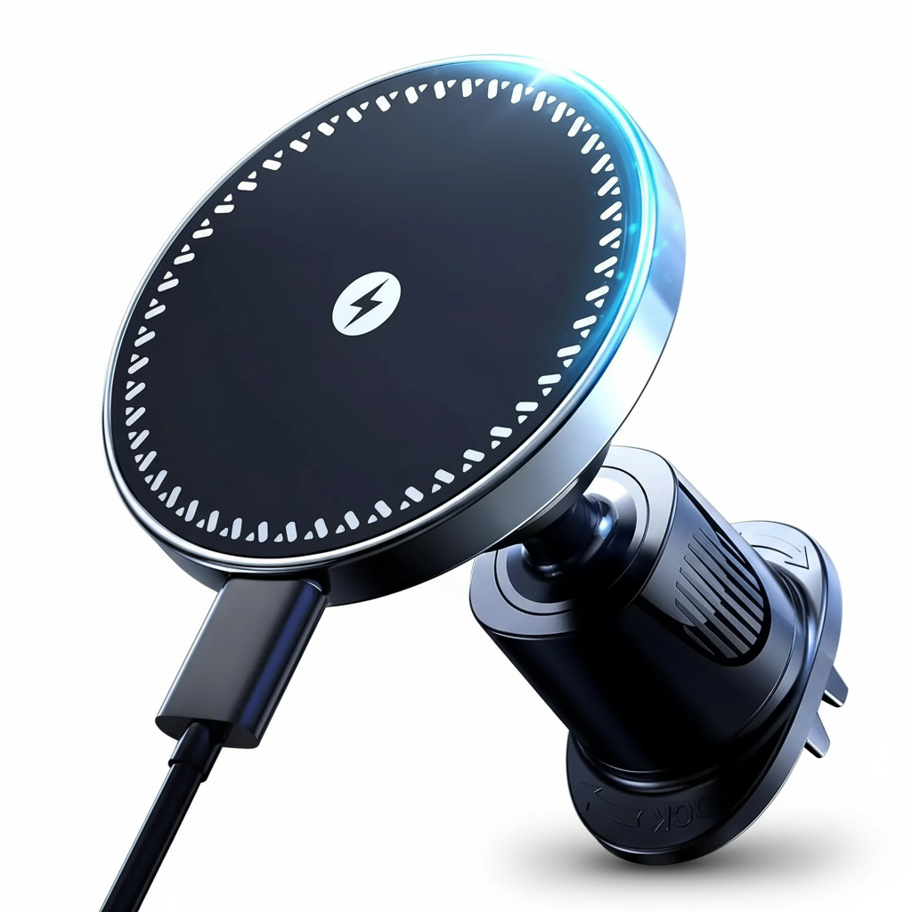 Car Wireless Charger - Studio White BG 1