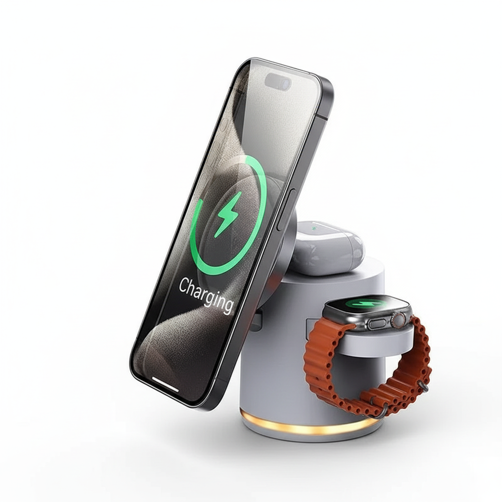 Premium 3-in-1 Wireless Charger - Clean Hero