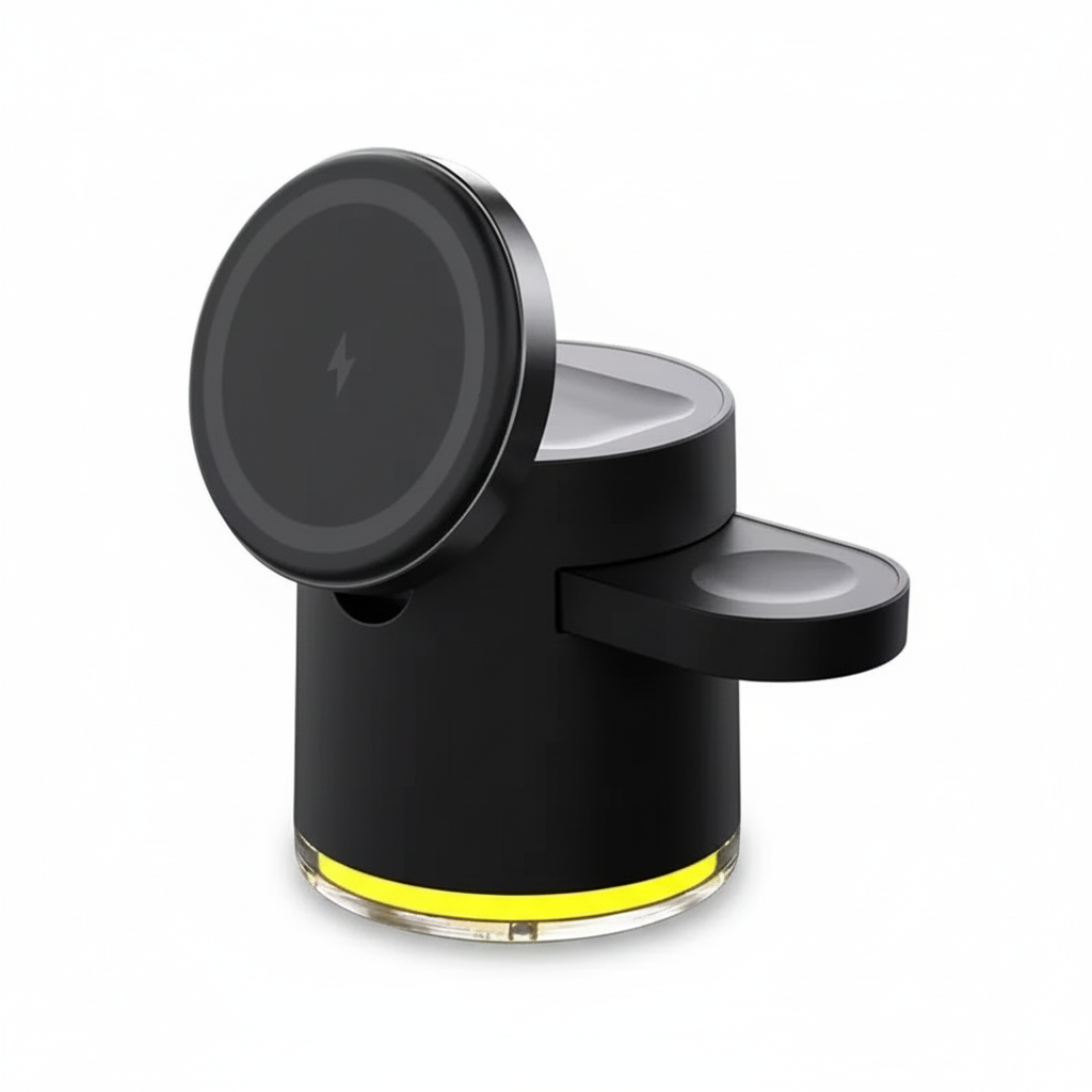 Premium 3-in-1 Wireless Charger - Matte Black