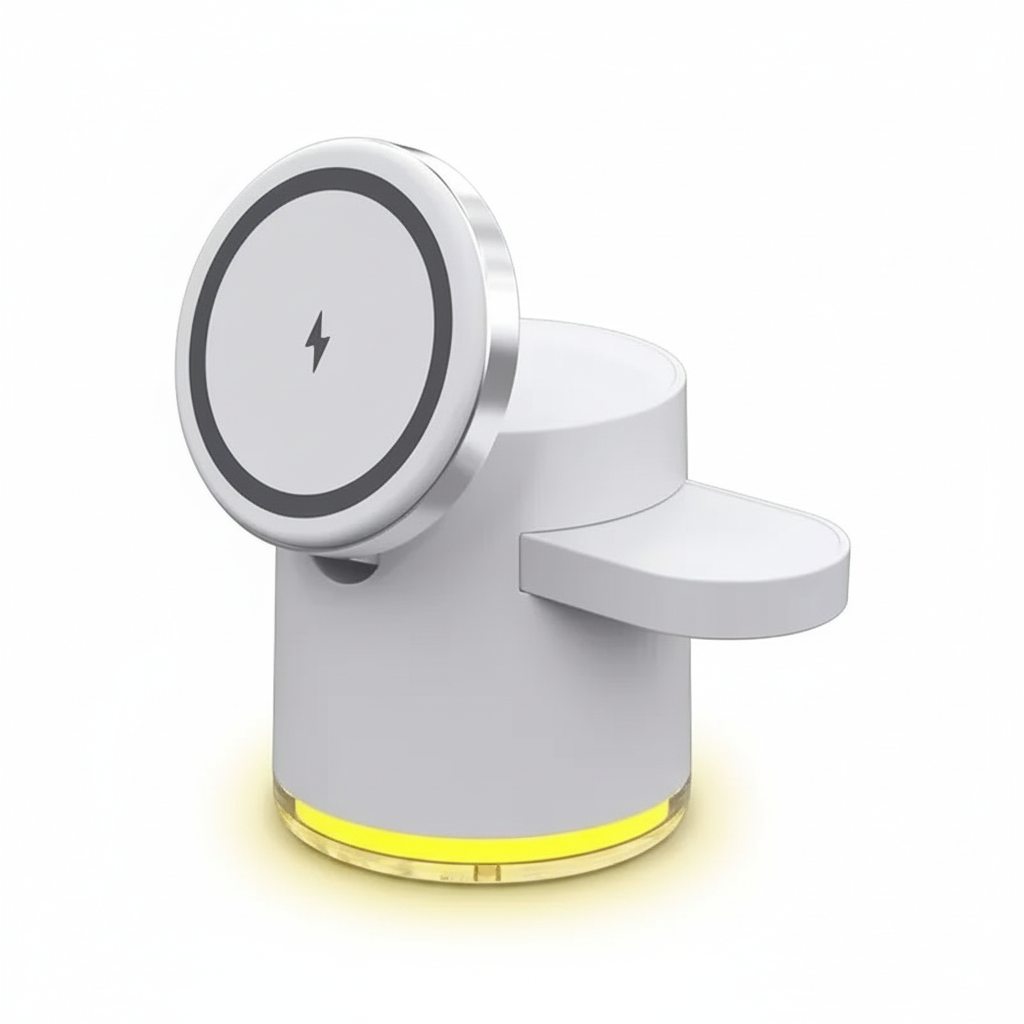 Premium 3-in-1 Wireless Charger - Silver