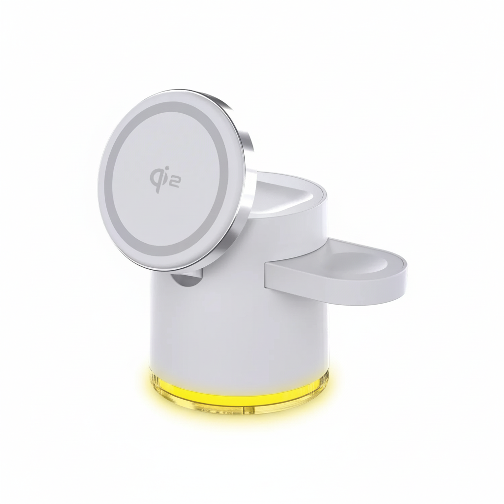 Premium 3-in-1 Wireless Charger - White